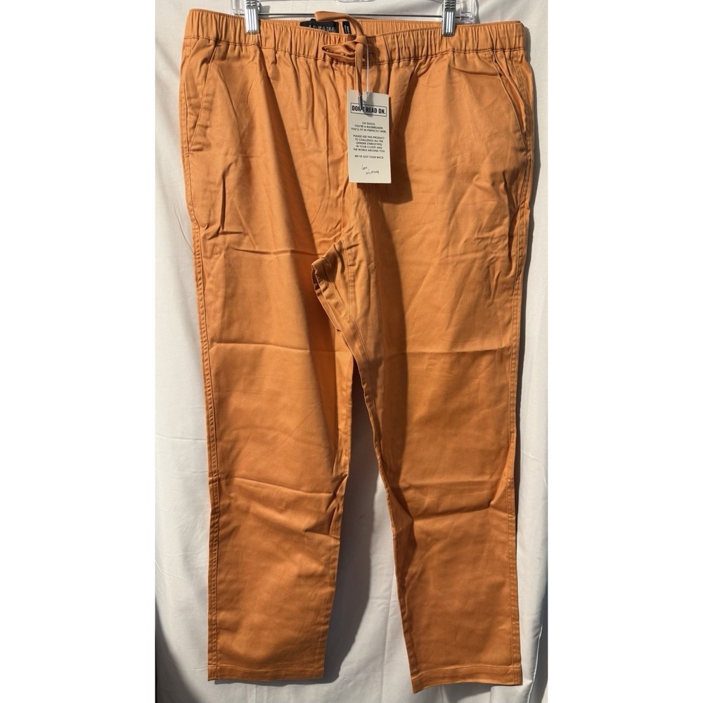 Wildfang Essential Drawstring Pant XL Orange NWT Cotton Stretch WP6300